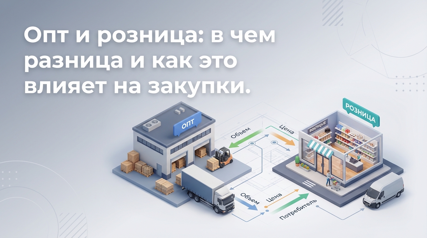 Опт и розница: в чем разница и как это влияет на закупки и цены в 2026 году