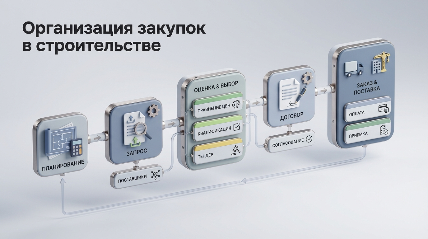 Организация закупок в строительстве: как внедрить автоматизацию